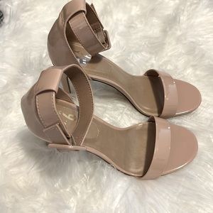 New Nude Ankle Strap Heels